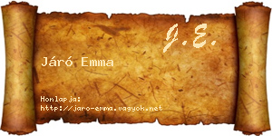 Járó Emma névjegykártya