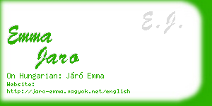 emma jaro business card