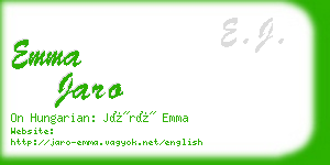 emma jaro business card